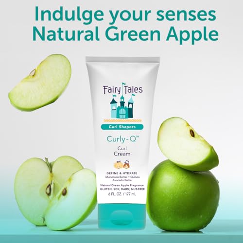 Fairy Tales Curly Q Kids Curl Cream ? Lightweight Curl Cr?me for Curly and Wavy Hair Kids - Paraben, Sulfate, Gluten and Nut Free - 6 oz