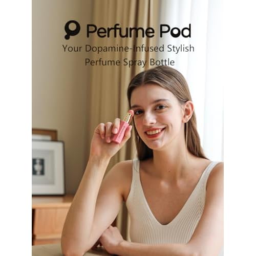 Perfume Pod Refillable Perfume Atomizer, Bottom Filling Fragrances Perfume Bottle, Mini Cologne Dispenser, Travel sized, Portable Sprayer for Women Men, Gift (FLORA01, PINK)