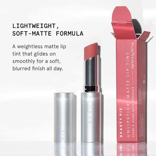 Beauty Pie Unlipstick Modern Matte Lip Tint ? Unrivaled (Soft Rose), Lightweight Hydrating Balm-Tint, Long-Lasting Blur-Matte Finish, 0.11 oz