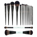 Jessup Makeup Brushes 14Pcs T336 Bundled with Double Sided Makeup Brushes Set T502