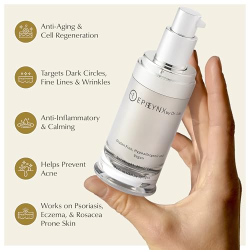 EPILYNX Face Moisturizer Lotion - Illuminating Moisturizer Face Cream for Dry & Sensitive Skin - with Hyaluronic Acid, Aloe Vera, Borage Oil & Peptides - Vegan Cruelty-Free Moisturizing Cream - 30 ml