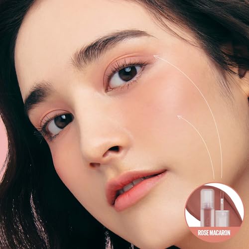 Kaja Multi-purpose Liquid Eyeshadow & Blush - Whipped Dream | with Cotton Seed Oil, 4 Shades, Buildable, Blendable, Airy Semi-matte Finish, 03 Rose Macaron, 0.17 Oz