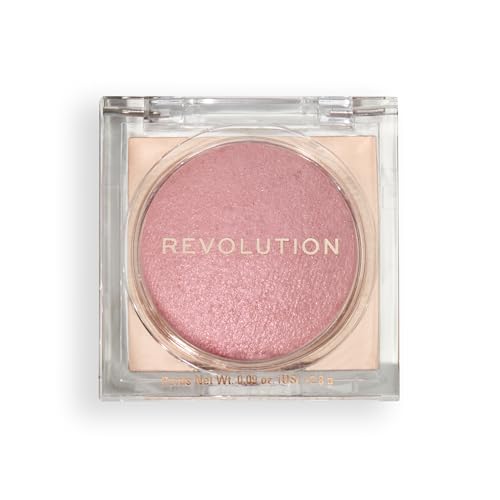 Revolution Beauty London, Beam Bright Blush, Blendable & Buildable Face Powder Blush, Luminous Finish for Radiant Cheeks, Vegan & Cruelty-Free, Pink Party, 0.09 Oz