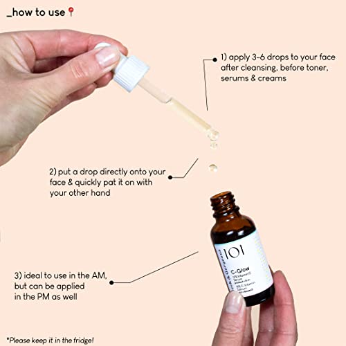 Geek & Gorgeous - C-Glow - lightweight, water-like 15% Vitamin C + Ferulic acid & Vitamin E Serum, protects against environmental damage, boosts collagen & evens skin tone - all skin types, 1 oz