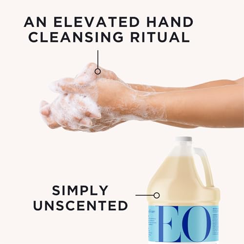 Everyone EO Liquid Hand Soap Refill, 128 Ounce, Unscented, Organic Plant-Based Gentle Cleanser with Organic Botanical Extracts and Vitamin E