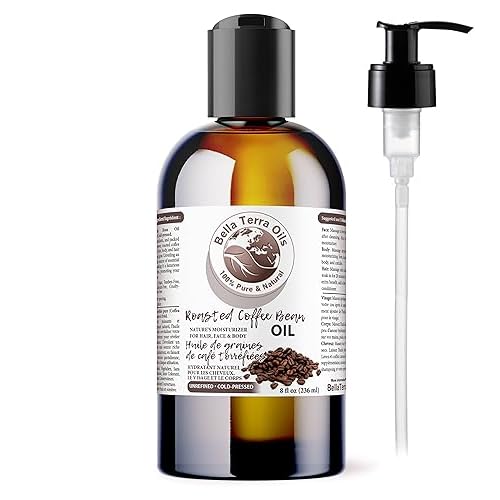 Bella Terra Oils ? Roasted Bean Oil 8 oz ? Pure Extract from Roasted Seeds, Enriched with Fatty Acids, An Elixir for Skin
