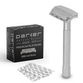 Parker Safety Razor, The SOLOEDGE ? Single Edge Razor with Magnetic Head & 100 Platinum SE Blades ? Precision Shaving, Reusable & Plastic-Free Razor for Men & Women