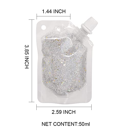 AMY'S DIARY Body Glitter Gel, Festival Glitter Halloween Costume MakeupEasy to Apply&Remove Mermaid Sequins Chunky Glitter for Body Face Hair, Long Lasting Sparkling (laser)