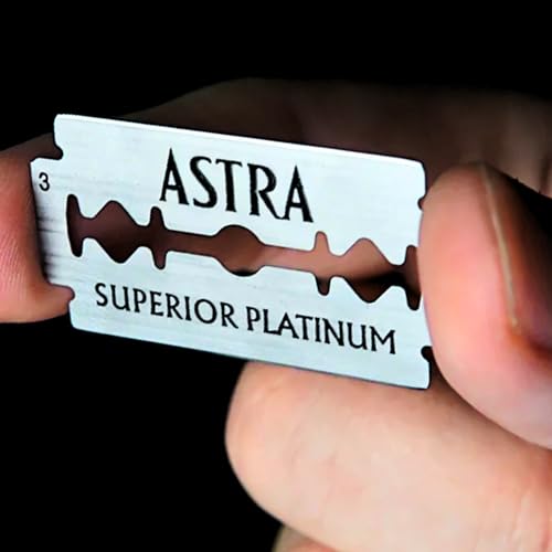 The Shave Factory Premium Shaving Set - Astra Platinum Double Edge Safety Razor Blades (100)