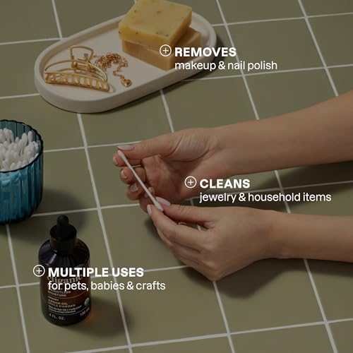 Cliganic Organic Cotton Swabs, 400 Count - 100% Pure Natural Cotton, Chlorine-Free Hypoallergenic, Soft, Gentle & Absorbent Paper Buds (Pack of 2)