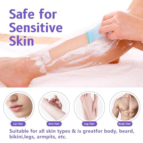 Hair Removal Cream for Women: Facial, Body, BikiniArms, Legs -Gentle Depilatory Cream for Sensitive Skin (3.38 Fl Oz(Pack of 2))