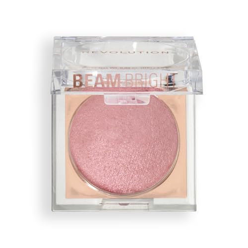 Revolution Beauty London, Beam Bright Blush, Blendable & Buildable Face Powder Blush, Luminous Finish for Radiant Cheeks, Vegan & Cruelty-Free, Pink Party, 0.09 Oz