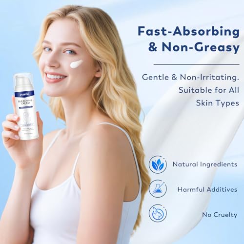 Skin Bleaching Cream - for Intimate Areas & Body, Vitamin C Dark Spot Remover for Underarms, Knees, Elbows, Inner Thighs, Bikini Line, Sensitive Skin care Cream- 1.7fl oz