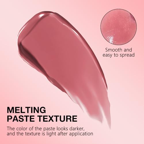 Pink Cherry Nude Tinted Honey Lip Balm, Sheer Hydrating Moisturizing Lipstick for All Skin Type, Natural Pink Cherry Lip Tint Balm Moisturizing Nourishing Lipstick Long Lasting Waterproof 02#