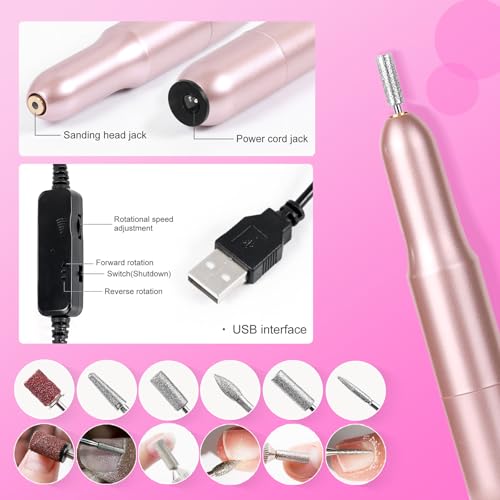 Acrylic Nail Kit with Drill 120ml Liquid Powders Base Coat Top Coat Primer with everything Nails Kit Acrylic Set Manicure Tools Salon DIY