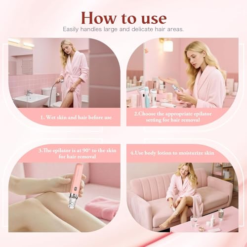 Epilator,2 in 1Facial Hair Removal for Women,Electric Lady Shaver for Face with LED Light Rechargeable,Hair Removal Device Legs/Face/Bikini/Arms,Smooth Epilator Trimmer Travel Kit Set Upgrade