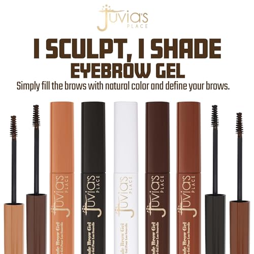 Juvia's Place iSculpt, iShade Eyebrow Gel - Dark Brown, Waterproof Gel for Eyebrows, Brows Enhancer Makeup, Brows Filler makeup, Tinted Brow, Advanced Eyebrow Definer