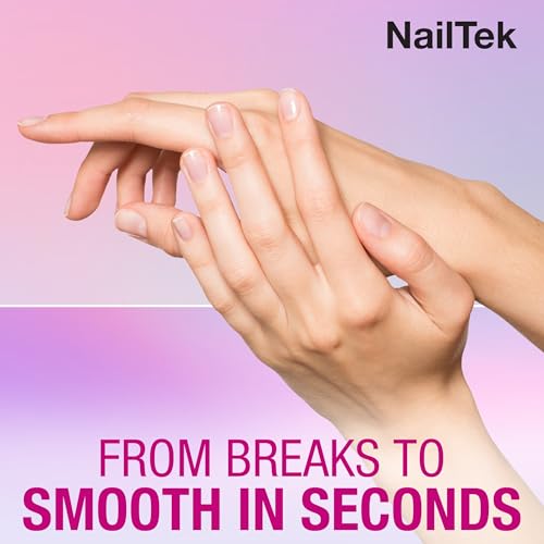 Nail Tek Crystal File - Glass Nail File with Case, Durable & Gentle for Natural Nails, Travel-Friendly Design, Fuchsia, Mini 3"