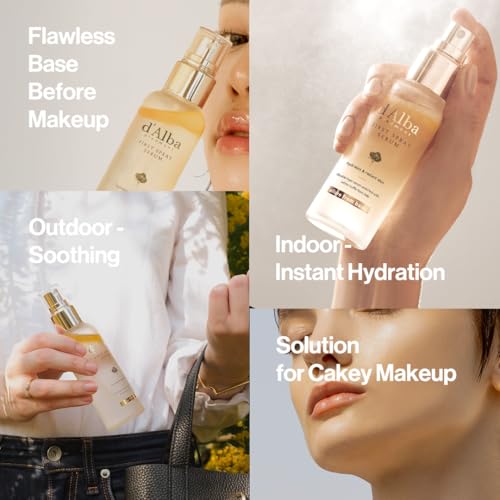 d'alba Piedmont White Truffle First Spray Serum and White Truffle Double Serum & Cream, Face Moisturizer, Non Comedogenic, Suitable for All Skin Types (100ml, 70g)