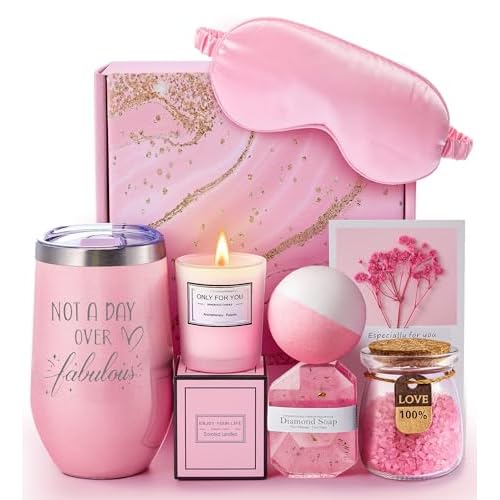 Birthday Gifts for Women, Unique Spa Gift Basket Set for Mothers Day, Valentines Day - Christmas Gifts for Women, Mom, Friends Female, Sister, Her, Girlfriend, Wife, Teacher, Nurse