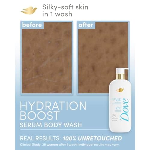 Dove Body Wash Hydration Boost Actively drenches dry skin 6% hydration serum with hyaluronic 30 Fl Oz