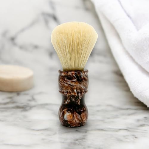 Parker Safety Razor, THE BIG BROWN BOAR, Deluxe Iridescent Tortoise Handle 100% Boar Bristle Shaving Brush, Large 24 MM Brush knot for a Better Lather!