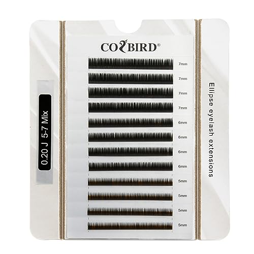 Bottom Lash Extension Eyelash Extensions Flat Ellipse 0.20 J curl 5mm 6mm 7mm Mix Tray Natural Under Lahes 1X1 Lash Supplies Faux Mink Soft Split Tips