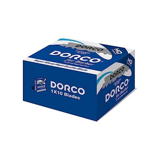 100 DORCO Single Edge Razor Blades For Professional Barbers And Traditional Shaving Enthusiasts