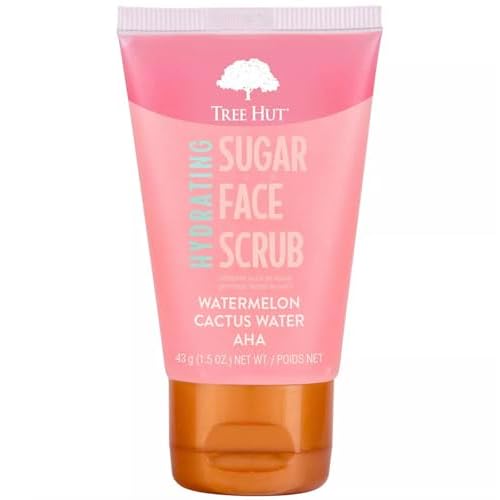 Watermelon & Cactus Hydrating Face Scrub ? 1.5 fl oz, Deep Pore Cleanser with AHA, Exfoliates Skin & Impurities, Vegan & Free of Parabens & Sulfates, VitaBoost¢â Loofah (Pack of 3, Watermelon & Cactus)