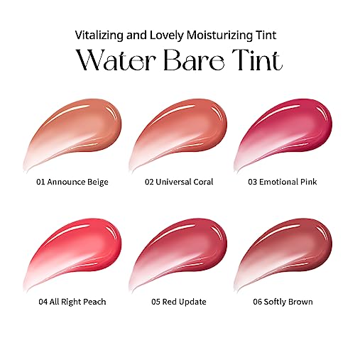 Peripera Water Bare Tint - Lip Tint, Lip Stain, Glowy Tint (005 RED UPDATE)