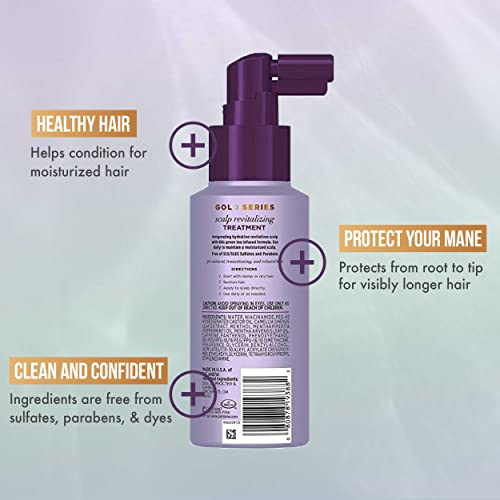 Pantene Gold Series New Lengths Scalp Revitalizing Treatment, 4.2 Fl Oz Scalp Treatment Infused with Green Tea, Moisturizes, Strengthens and Protects from the Root for Visibly Longer Hair (Pack of 2)