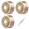 Finishing Touch Flawless Facial Hair Remover, Generation 3 Replacement Heads with 18 Karat Gold-Plated Head, 3 Pack