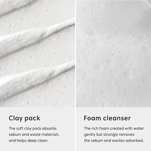 THANKYOU FARMER Rice Pure Clay Mask to Foam Cleanser, 1 Minute Clay Mask to Purify Pores, Foam Cleanse to Remove Excess Oil & Sebum, Deep Cleansing, Korean Skincare, Dermatologist Tested, 5.27 Fl oz