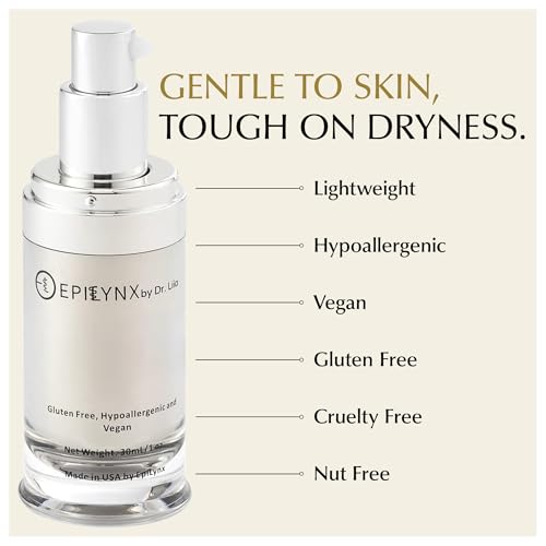 EPILYNX Face Moisturizer Lotion - Illuminating Moisturizer Face Cream for Dry & Sensitive Skin - with Hyaluronic Acid, Aloe Vera, Borage Oil & Peptides - Vegan Cruelty-Free Moisturizing Cream - 30 ml