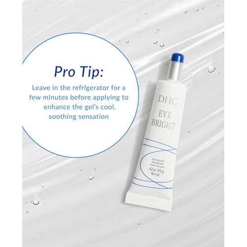 DHC Eye Bright, Lightweight Eye Gel, Minimizes Dark Circles and Puffy Eyes, Absorbs quickly, Daytime and Nighttime Use, Ideal for All Skin Types, 0.52 oz. Net wt.