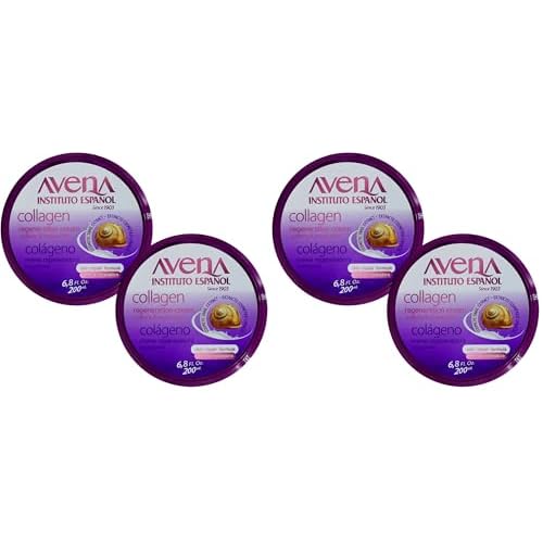 Avena Instituto Espanol Collagen Regeneration Cream,Softens & Moisturizes,Skin Repair Formula,6.8 Fl Oz each,.,(Pack of 4)