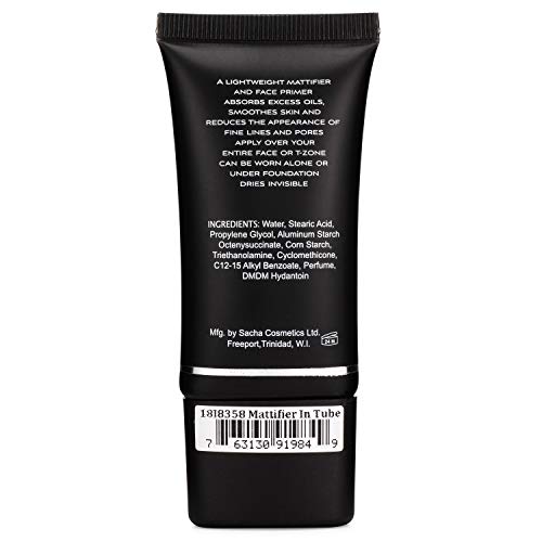 Sacha Mattifier, Mattifying Foundation Primer. Blurs Fine Lines, Pores and Wrinkles. Matte Face Primer and Hydrating Makeup Base for Oily, Combination Skin. 1.0 oz