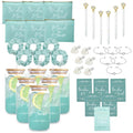 42 pcs Bridesmaid gifts bridesmaid proposal gifts, Maid of Honor Gifts contain 16oz Glass Cups Cosmetic Makeup Bags Invited Cards Scrunchies Hair Knotted Bracelets Diamond Pens love clip (Green)