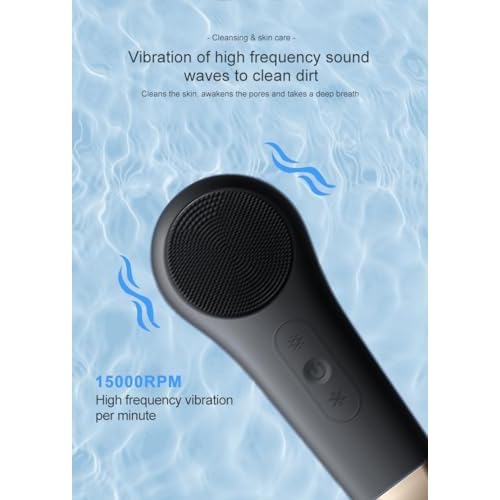 Rechargeable Silicone Electric Face Scrubber ? Vibrating Facial Cleansing Brush for Deep Cleansing & Exfoliation, Waterproof, Gentle on Skin, for Men & Women