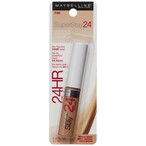 Maybelline New York Super Stay 24Hr Concealer, Medium Beige 740, 0.18 Fluid Ounce