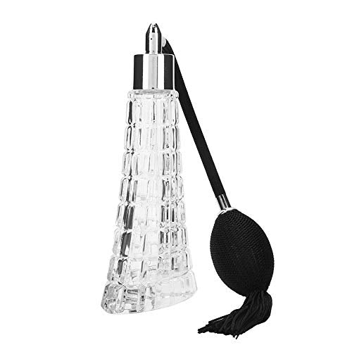 Glass Refillable Vintage Perfume Bottle with Black Bulb & Tassel Atomizer Sprayer - 2.53oz/75ml