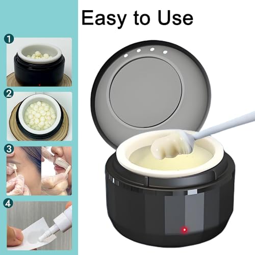 FONESO Nose Wax Kit, Mini Wax Warmer for Eyebrow Ear Hair Removal with Silicone Bowl (Small)