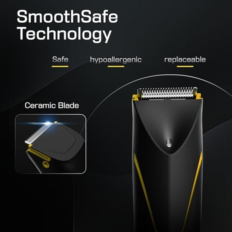 Electric Body Hair Trimmer for Men - Manscape Pubic Hair Groomer Waterproof Wet/Dry Ball Grion Shaver Type-C Rechargeable Cordless Replaceable Ceramic Blade Razor Male Professional Grooming Smooth