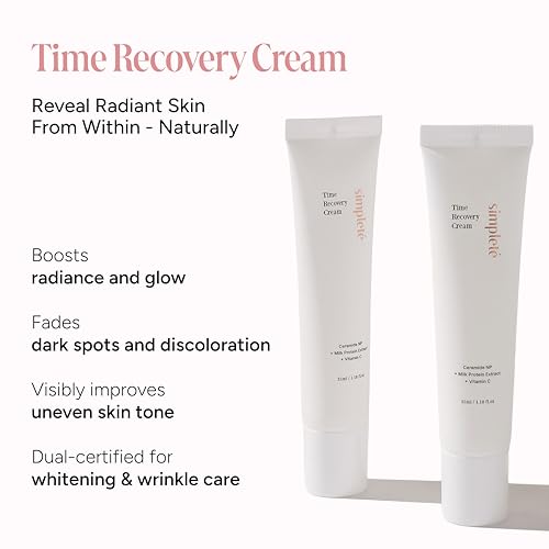Simplete Face Cream Moisturizer Skin - Night and Day Hydrating Lotion, Time Intense Age Recovery, Redness and Oil Control, Gentle Care for Dry, for Sensitive Skin, Anti-Aging Formula 35ml