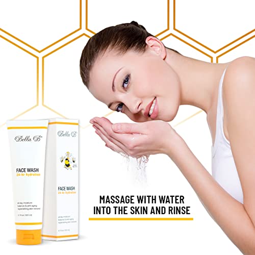 Bella B Face Wash 4.1 oz Tube - Facial Glow - Pregnancy Skin Care - Natural Facial Daily Cleanser - No Artificial Fragrance - Pregnancy Safe Face Wash - Healthy Beauty - Anti Aging Facial Wash