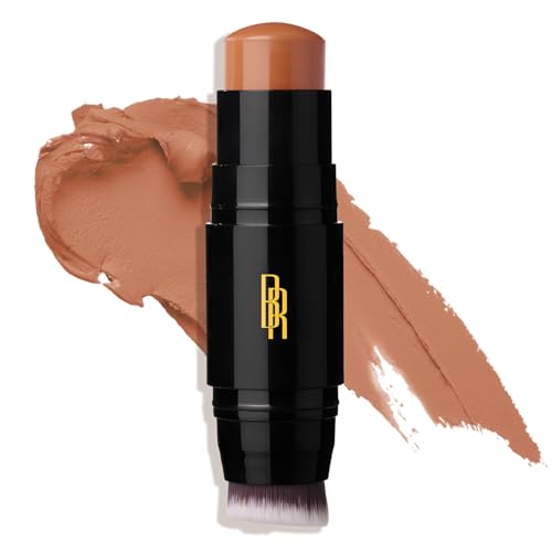 Black Radiance Color Perfect Foundation Stick with Soft Brush Applicator Duo ? Buildable, Blendable Versatile Pigment-Rich Formula - Brownie