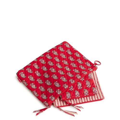 Premium Cotton 3 Pouch Organizer Set, Flowering Paisley Goji Berry, One Size