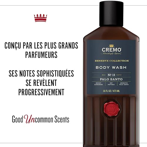 Cremo Beard Oil and Body Wash Bundle with Palo Santo Scents, 1 fl oz and 16 fl oz