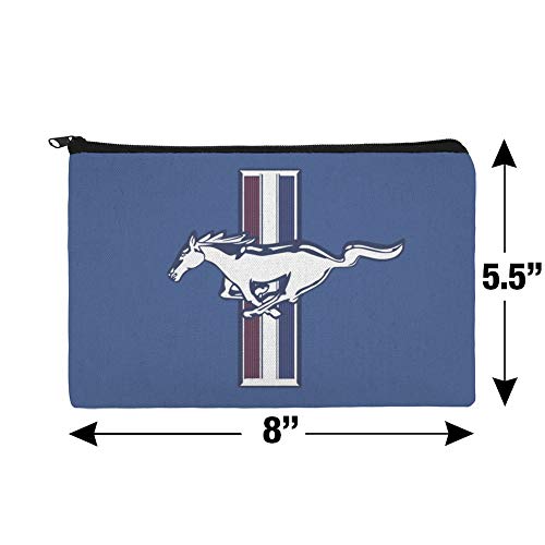 Ford Mustang Logo Makeup Cosmetic Bag Organizer Pouch