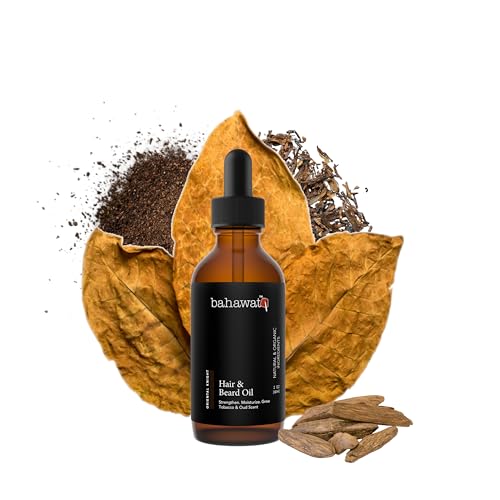 BAHAWAT Beard Oil -Premium Beard Oil Conditioner & Softener - Tobacco Oud scent- Eliminates Beard Itch, Promote a Healthy, Full Beard, Natural Ingredients, 2 ounce.